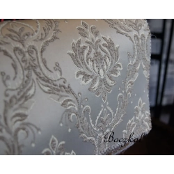 Tkanina stylowa ornament jasny beż Lord